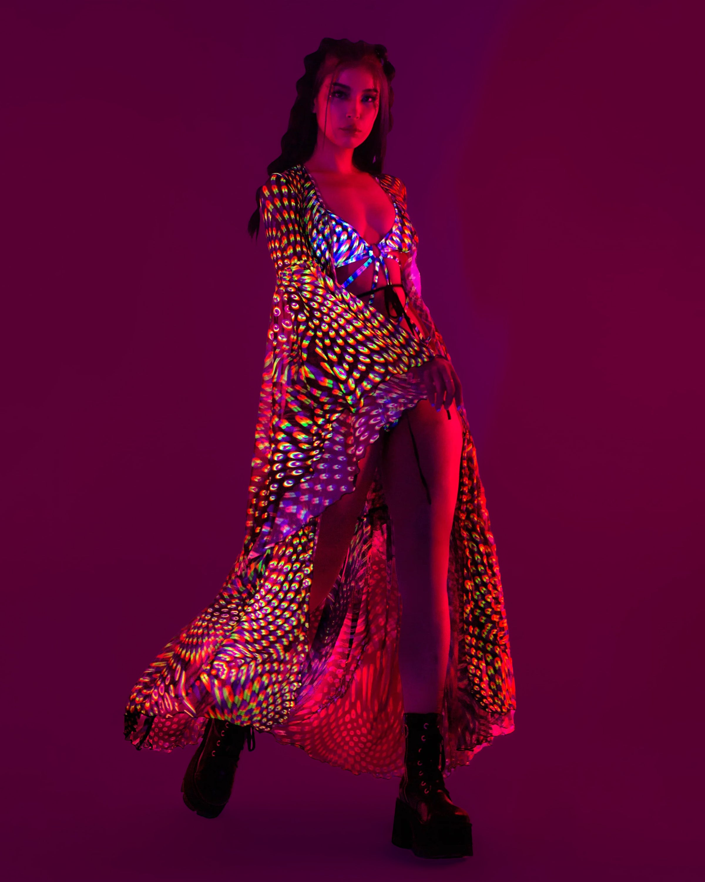 Neon Pulsar Unisex Mesh Duster